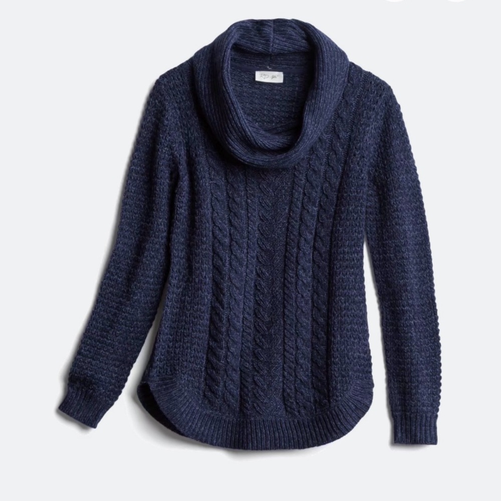 RD Style Navy Cowl Neck Sweater